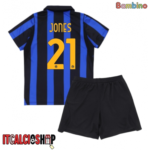 Inter Milan Curtis Jones #21 Prima Maglia Bambino 2026-27 Manica Corta (+ Pantaloni corti)